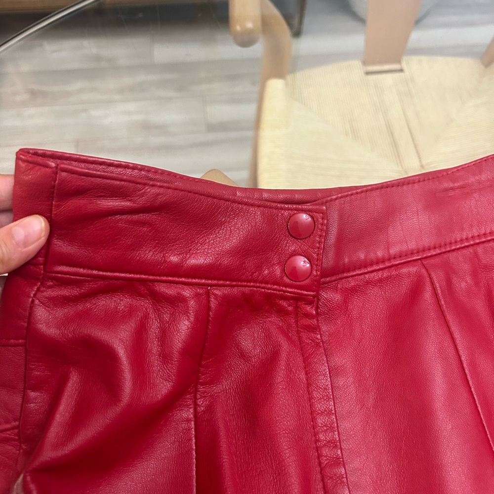 Danier Red Leather Skirt - Picture 8 of 13